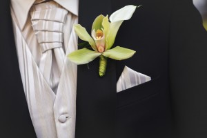 Original boutonniere as a jacket's decor